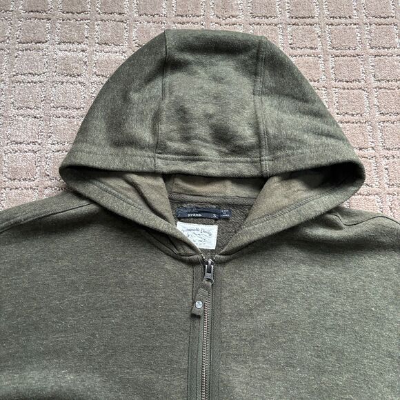 Prana Full Zip Hoodie Women's Small Olive Green Casual Weekend Walk Hike Outdoor - Picture 2 of 6